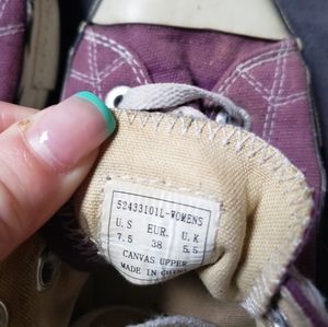 Purple, Levi's sneakers.  Women's size  7.5